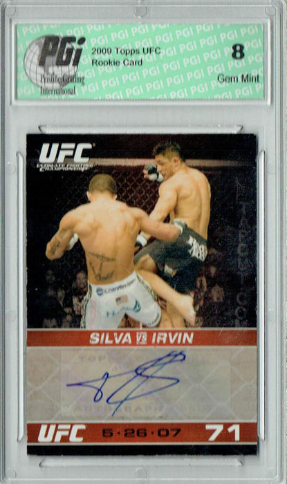 PGI 8 Thiago Silva 2009 Topps UFC #A-TSS UFC Round 1  Auto Rookie Card