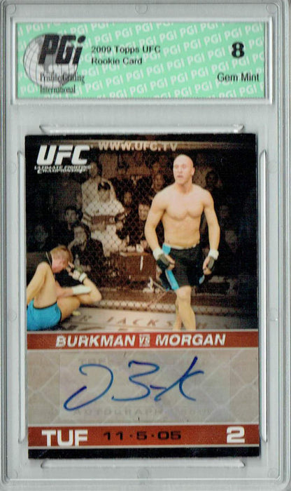 PGI 8 Josh Burkman 2009 Topps UFC #A-JB UFC Round 1  Auto Rookie Card