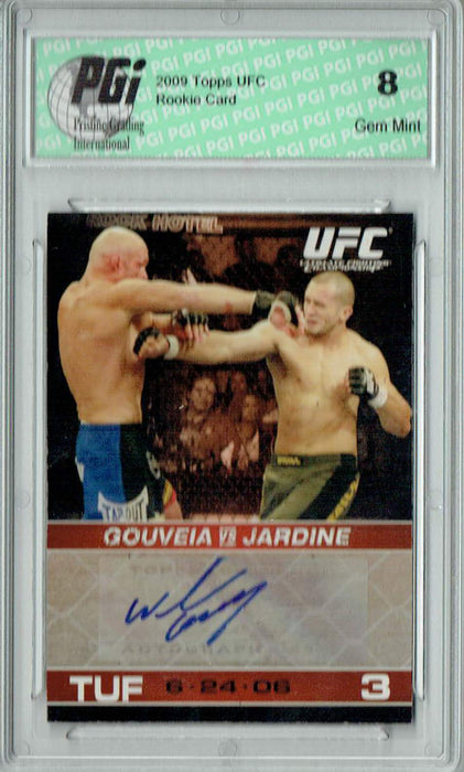 PGI 8 Wilson Gouveia 2009 Topps UFC #A-WG UFC Round 1  Auto Rookie Card