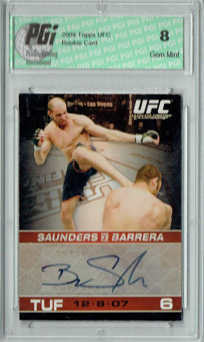 PGI 8 Ben Saunders 2009 Topps UFC #A-BS UFC Round 1  Auto Rookie Card