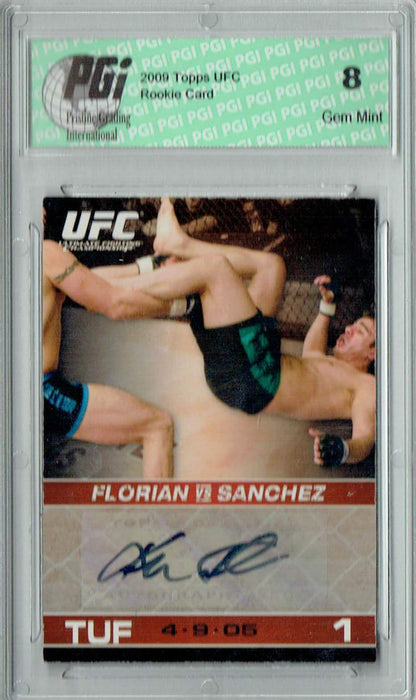 PGI 8 Kenny Florian 2009 Topps UFC #A-KF UFC Round 1  Auto Rookie Card