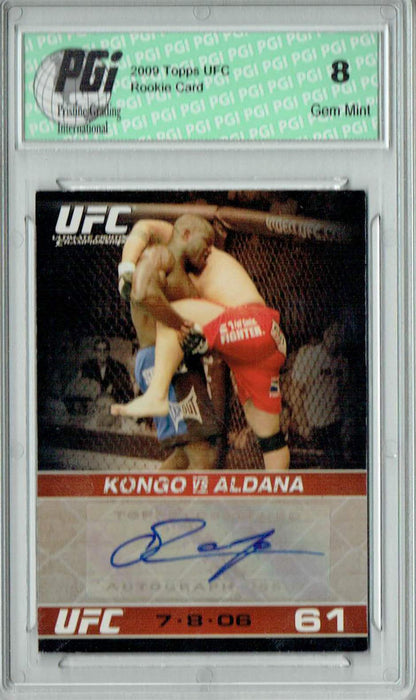 PGI 8 Cheick Kongo 2009 Topps UFC #A-CK UFC Round 1  Auto Rookie Card