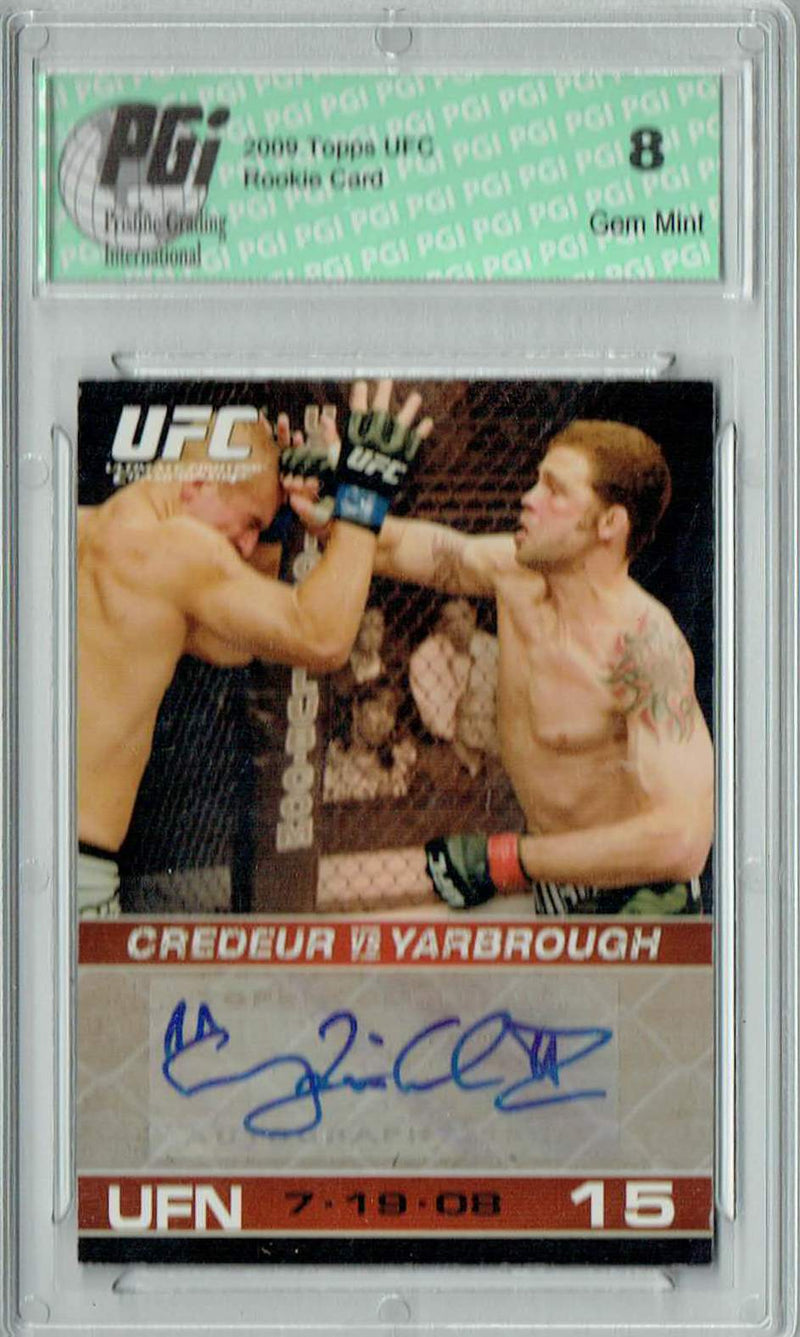 PGI 8 Tim Credeur 2009 Topps UFC #A-TC UFC Round 1  Auto Rookie Card
