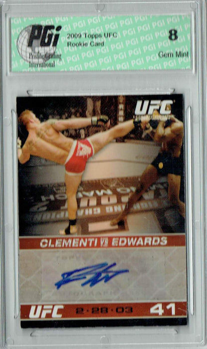 PGI 8 Rich Clementi 2009 Topps UFC #A-RC UFC Round 1  Auto Rookie Card