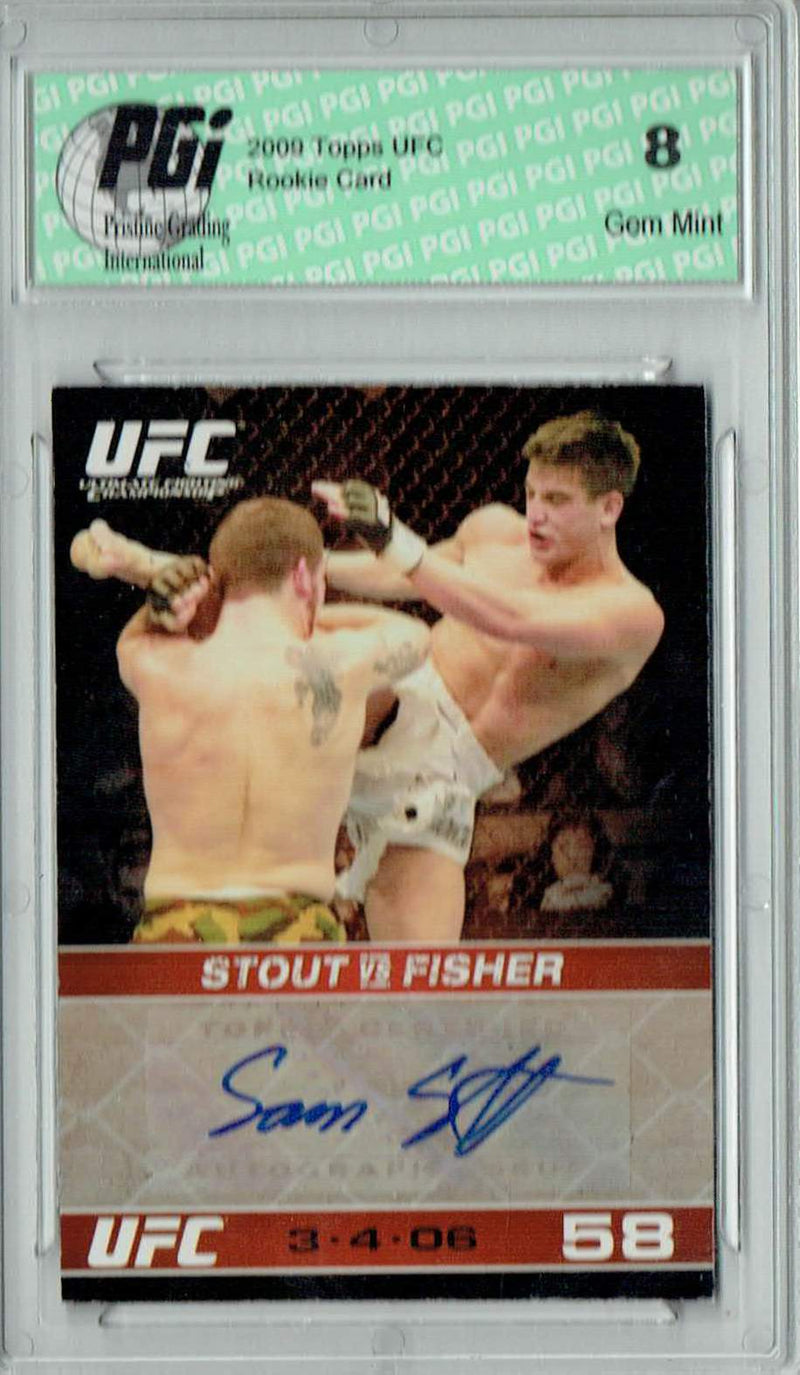 PGI 8 Sam Stout 2009 Topps UFC #A-SS UFC Round 1  Auto Rookie Card