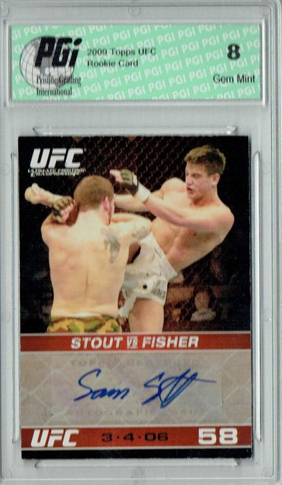 PGI 8 Sam Stout 2009 Topps UFC #A-SS UFC Round 1  Auto Rookie Card