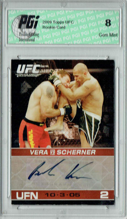 PGI 8 Brandon Vera 2009 Topps UFC #A-BV UFC Round 1  Auto Rookie Card