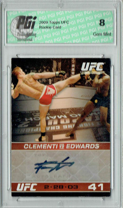 PGI 8 Rich Clementi 2009 Topps UFC #A-RCL UFC Round 1  Auto Rookie Card