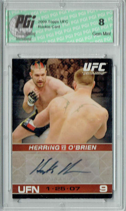 PGI 8 Heath Herring 2009 Topps UFC #A-HH UFC Round 1  Auto Rookie Card