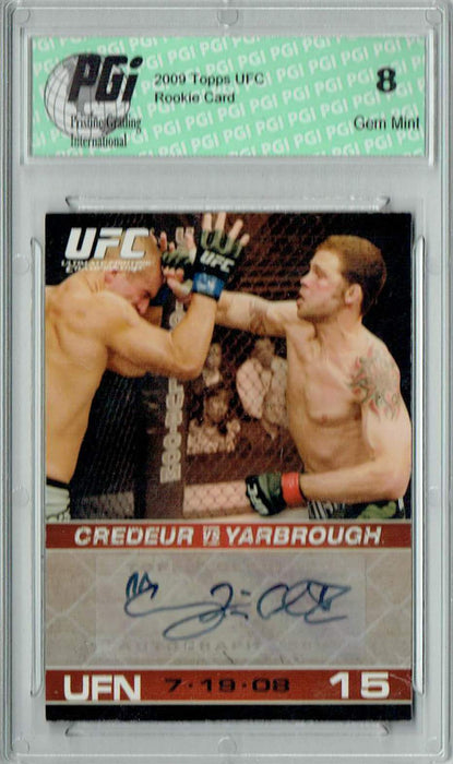 PGI 8 Tim Credeur 2009 Topps UFC #A-TC UFC Round 1  Auto Rookie Card