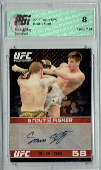 PGI 8 Sam Stout 2009 Topps UFC #A-SS UFC Round 1  Auto Rookie Card