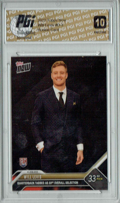 Will Levis 2023 Topps Now #D-3 PRISTINE Rookie Card PGI 10