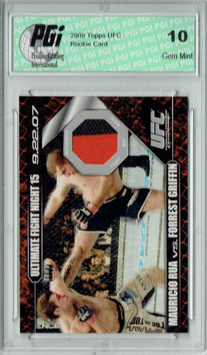 Mauricio Rua v. Forrest Griffin 2009 Topps UFC #DM-RG Ultimate Fight Night 15 Rookie Card PGI 10