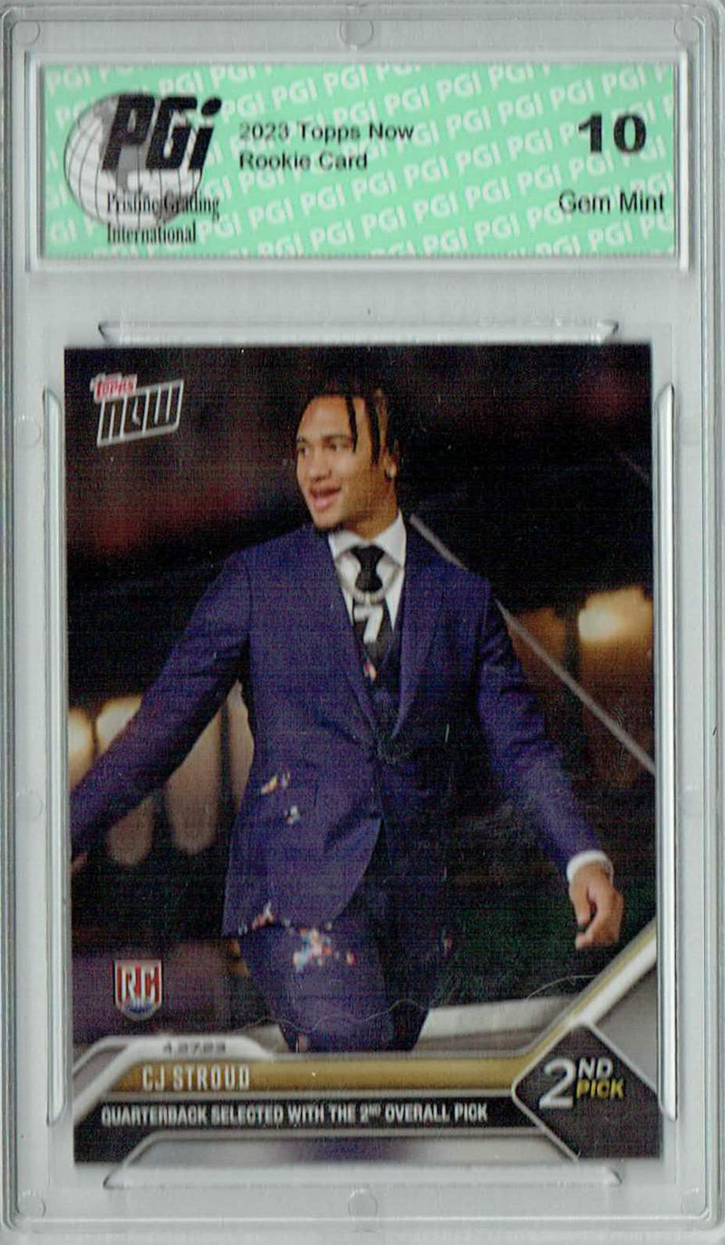C.J. Stroud 2023 Topps Now #D-2 Houston Texans Rookie Card PGI 10