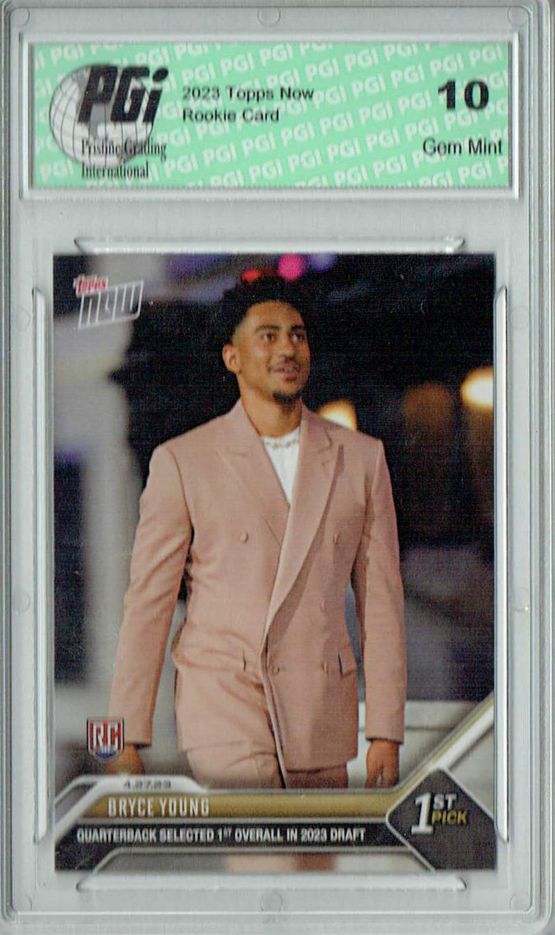 Bryce Young 2023 Topps Now #D-1 Carolina Panthers Rookie Card PGI 10