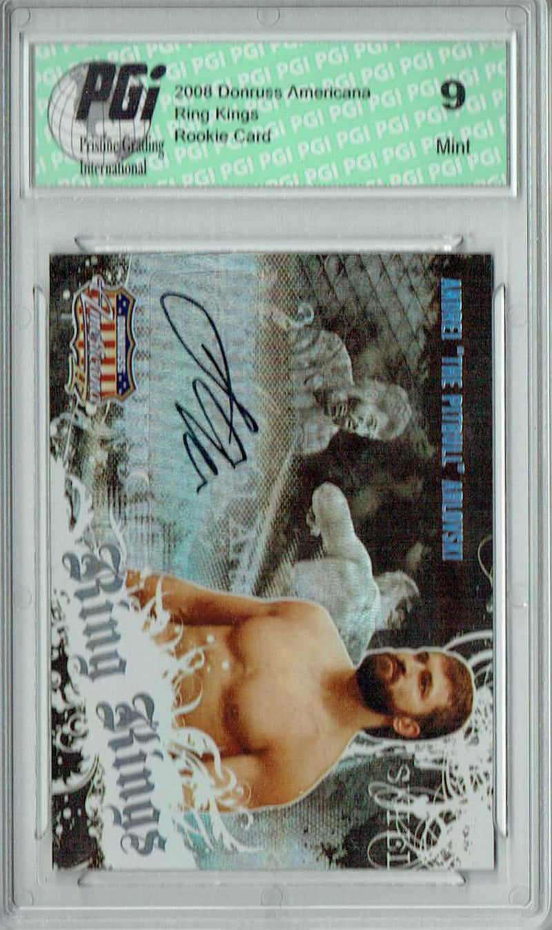 PGI 9 Andei Arlovski 2008 Donruss Americana #RK-AA Ring Kings Auto 158/500 Rookie Card
