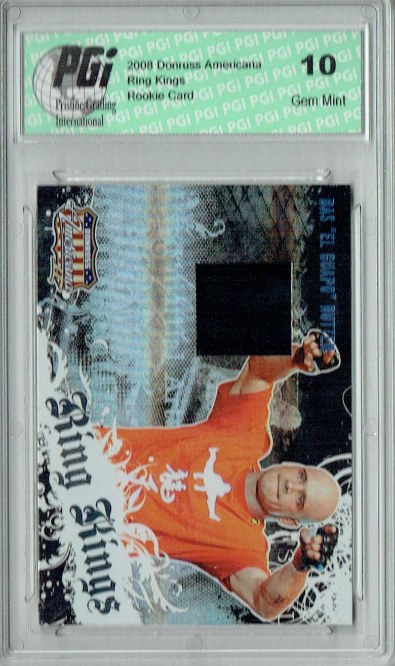 Bas Rutten 2008 Donruss Americana #RK-BR Ring Kings Auto Patch 002/250 Rookie Card PGI 10