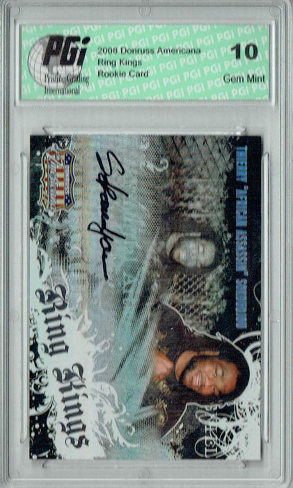 Thierry Sokoudjou 2008 Donruss Americana #RK-TS Ring Kings Auto 242/500 Rookie Card PGI 10