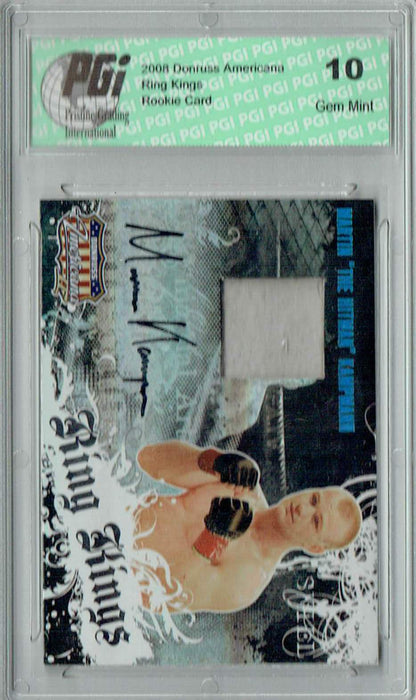 Martin Kampmann 2008 Donruss Americana #RK-MK Ring Kings Auto Patch 266/500 Rookie Card PGI 10