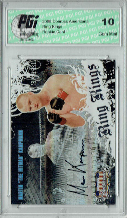 Martin Kampmann 2008 Donruss Americana #RK-MK Ring Kings Auto Patch 157/370 Rookie Card PGI 10