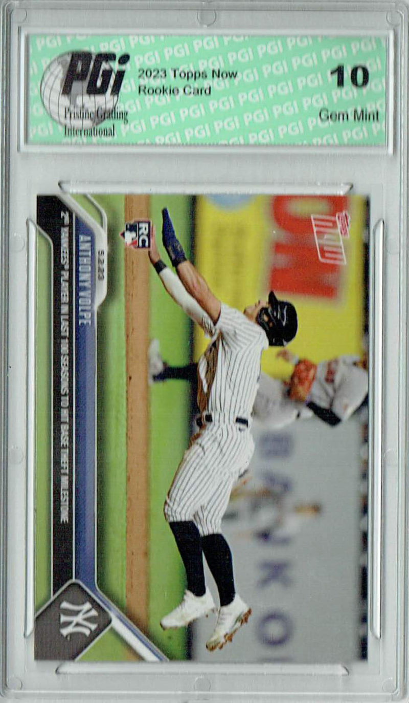 Anthony Volpe 2023 Topps Now #223 Base Theft Milestone Rookie Card PGI 10