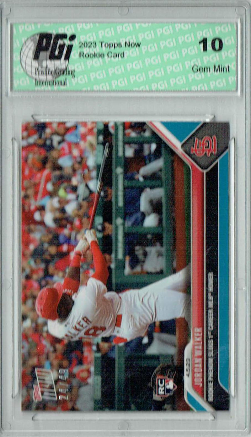 Jordan Walker 2023 Topps Now #54 Blue SP 49 Made Rookie Card PGI 10