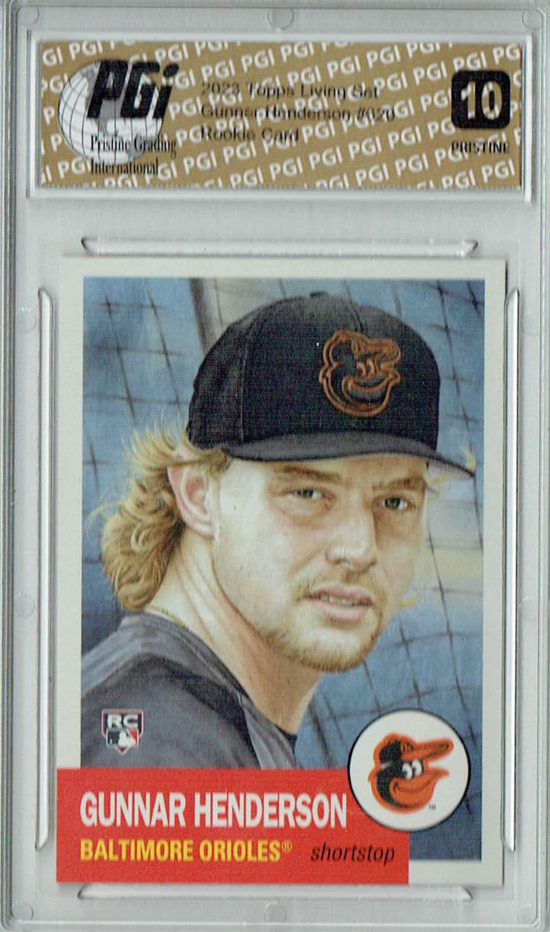 Gunnar Henderson 2023 Topps Living Set #620 PRISTINE Rookie Card PGI 10