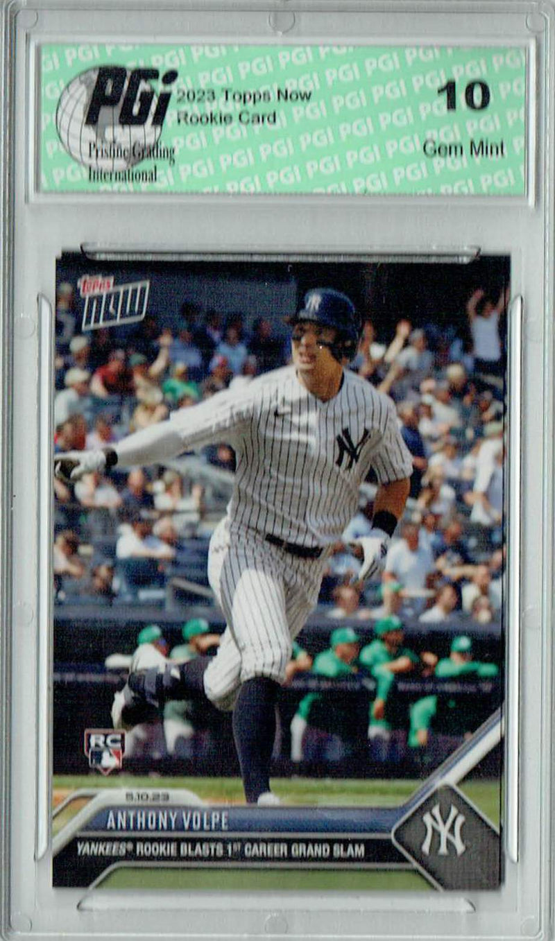 Anthony Volpe 2023 Topps Now #264 1st Career Grand Slam Rookie Card PGI 10