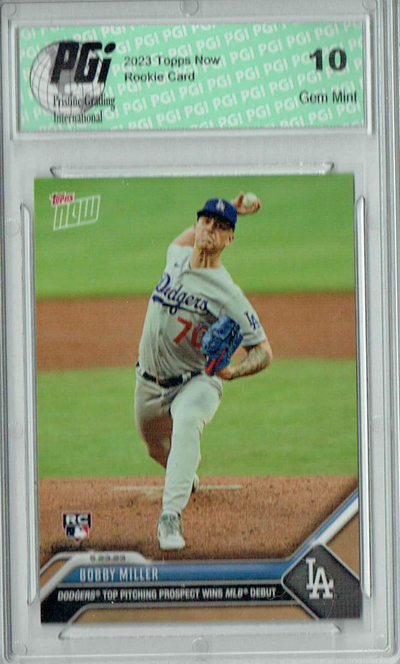 Bobby Miller 2023 Topps Now #338 His Major League Debut! Rookie Card PGI 10