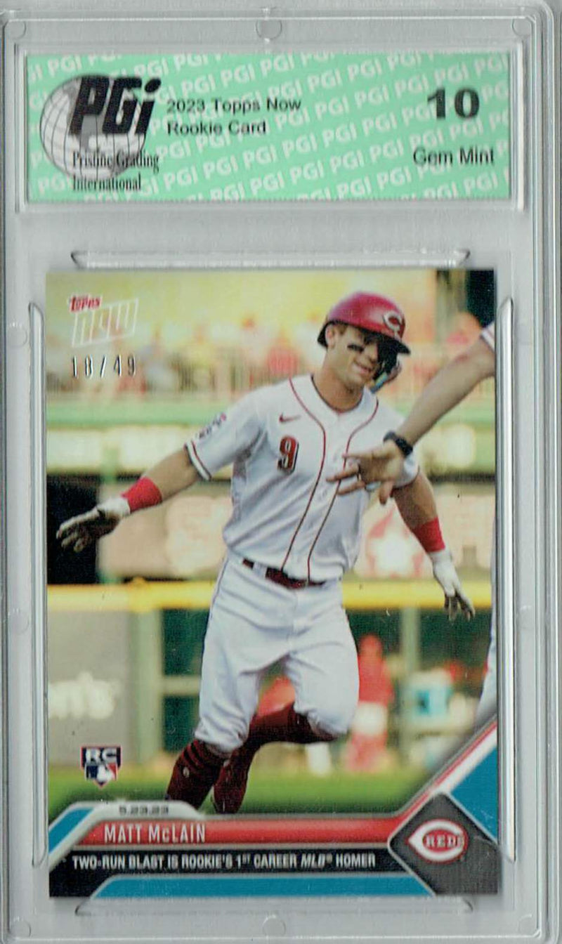 Matt Mclain 2023 Topps Now #333 Blue SP #18 of 49 Rookie Card PGI 10
