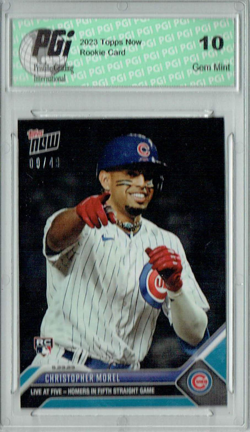 Christopher Morel 2023 Topps Now #339 Blue SP #9 of 49 Rookie Card PGI 10