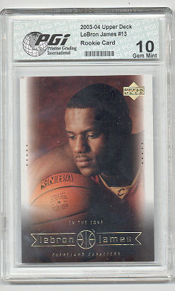 LeBron James 2003 Upper Deck #13 PGI 10 Rookie Card LaBron