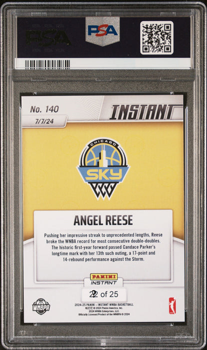 PSA 10 Angel Reese 2024 Panini Instant #140 Jungle SP Only 25 Made! Rookie Card