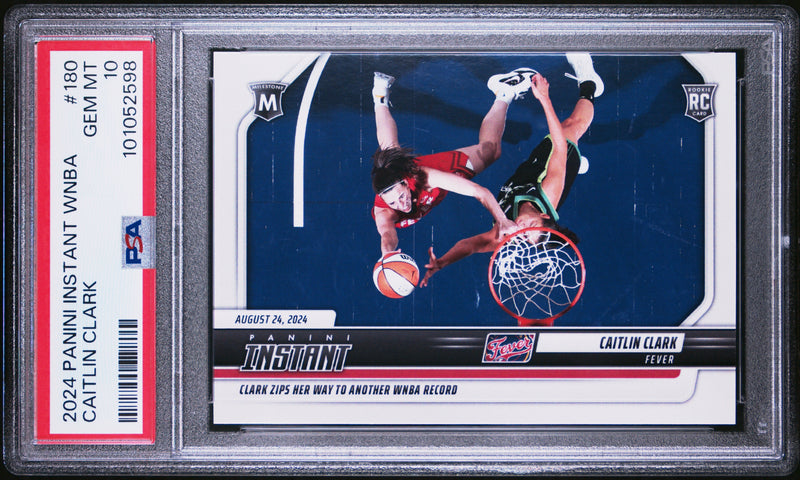 PSA 10 Caitlin Clark 2024 Panini Instant #180 Another WNBA Record Rookie Card Indiana Fever