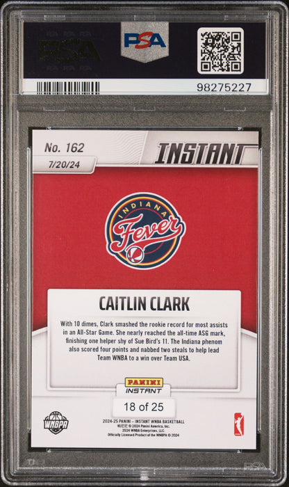 PSA 8 Caitlin Clark 2024 Panini Instant #162 Jungle SP #Only 25 Made Rookie Card