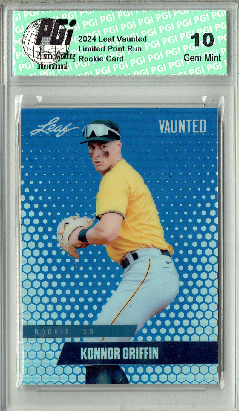 Konnor Griffin 2024 Leaf Vaunted Metal #VM-21 Blue 20 Made Rookie Card PGI 10