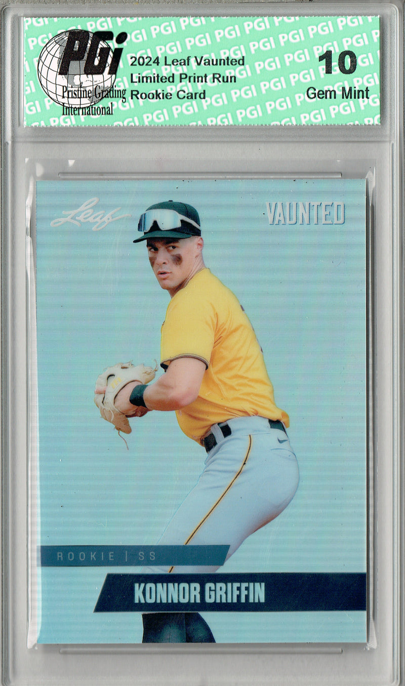 Konnor Griffin 2024 Leaf Vaunted Metal #VM-21 Silver 25 Made Rookie Card PGI 10