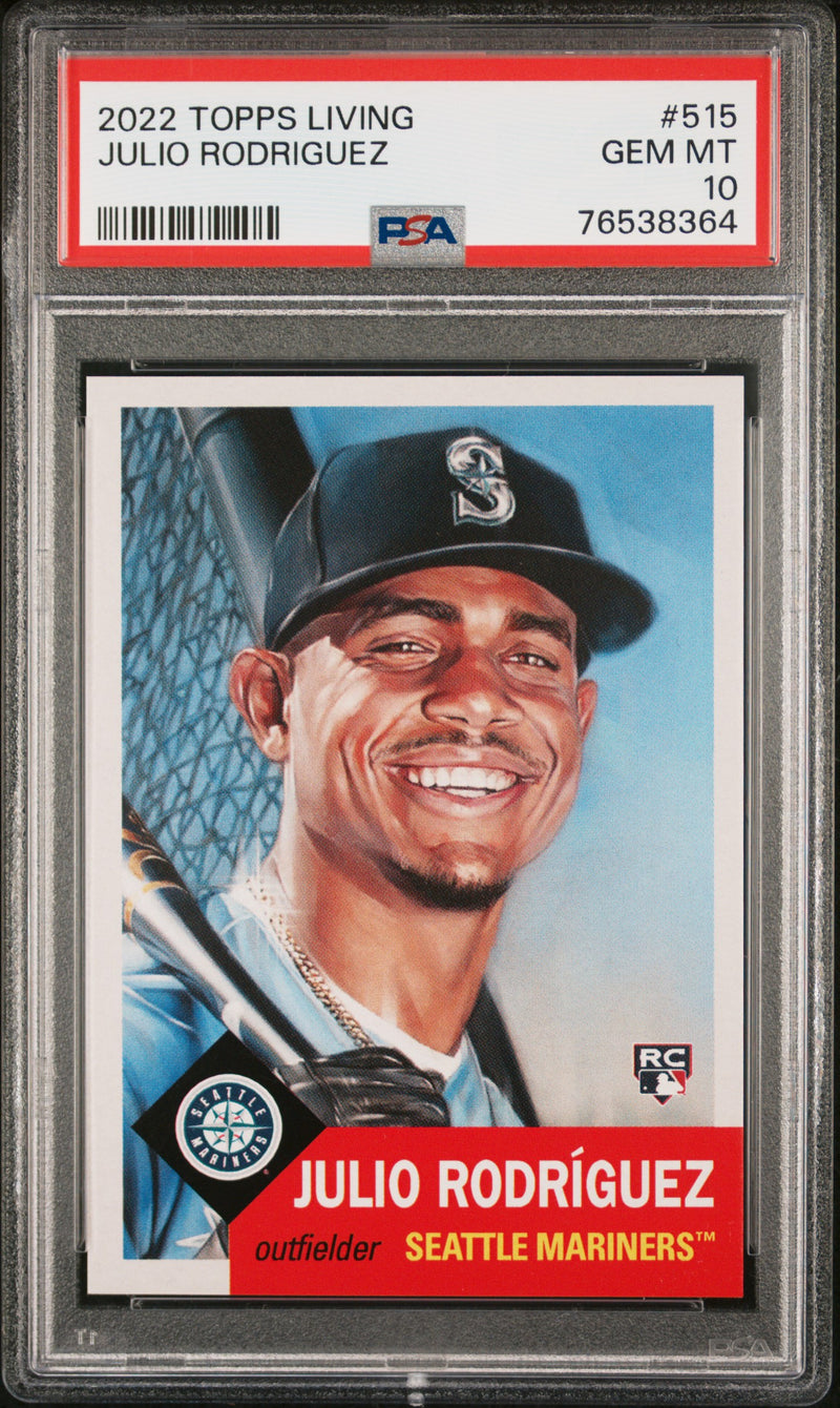 Julio Rodriguez PSA 10 2022 Topps Living #515 Rookie Card Orlando Magic