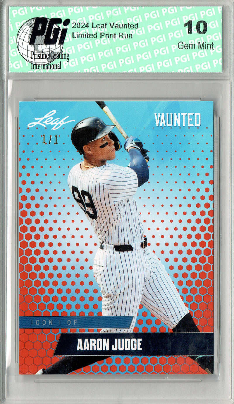 Aaron Judge 2024 Leaf Vaunted #V-06 Masterpiece 1 of 1 Trading Card PGI 10