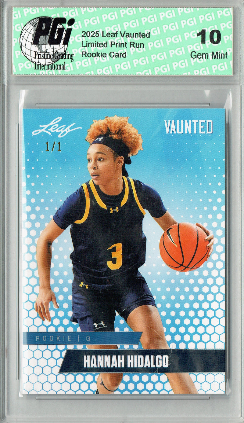 Hannah Hidalgo 2025 Leaf Vaunted #V-03 White Blank Back 1/1 Rookie Card PGI 10