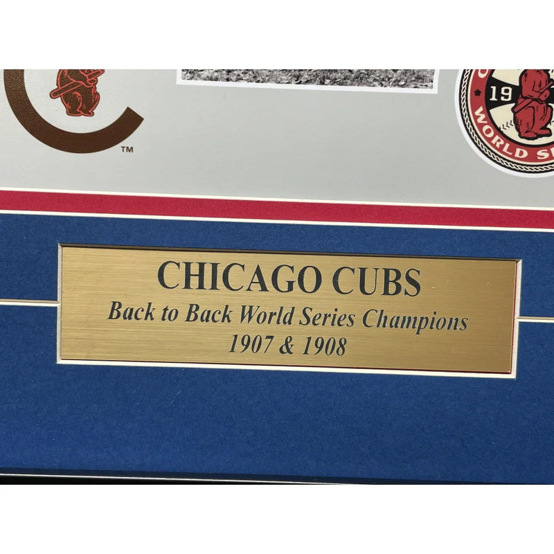 2016 Chicago Cubs Game 7 World Series Game Used Dirt / Ticket Framed Collage Champions
