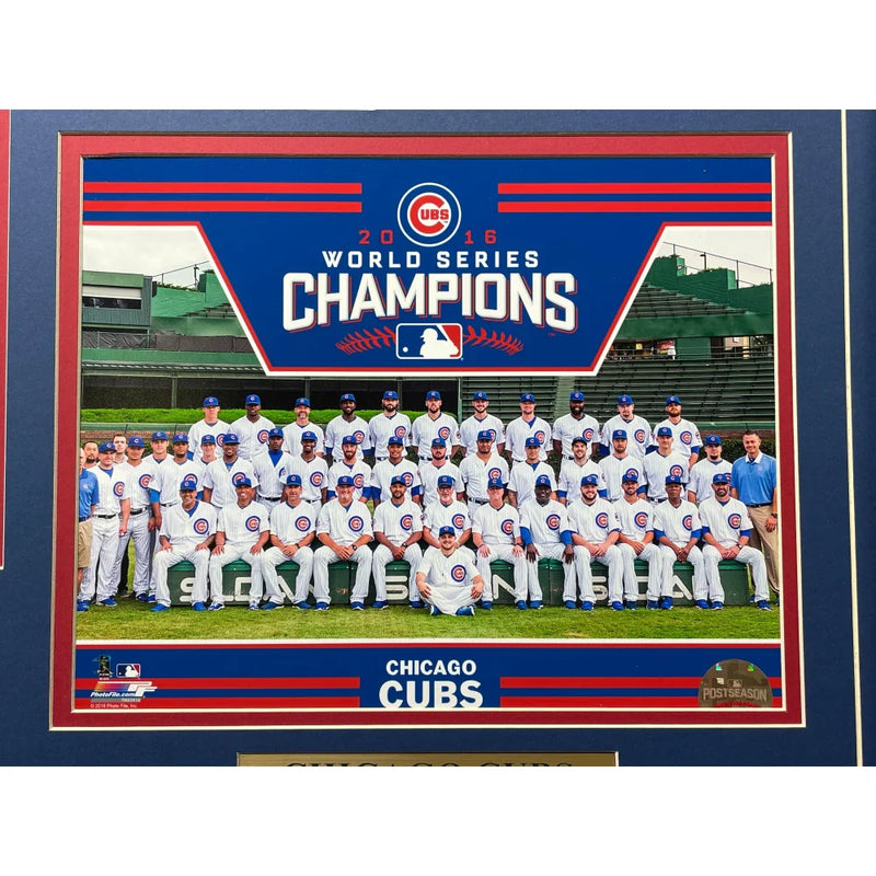 2016 Chicago Cubs Game 7 World Series Game Used Dirt / Ticket Framed Collage Champions