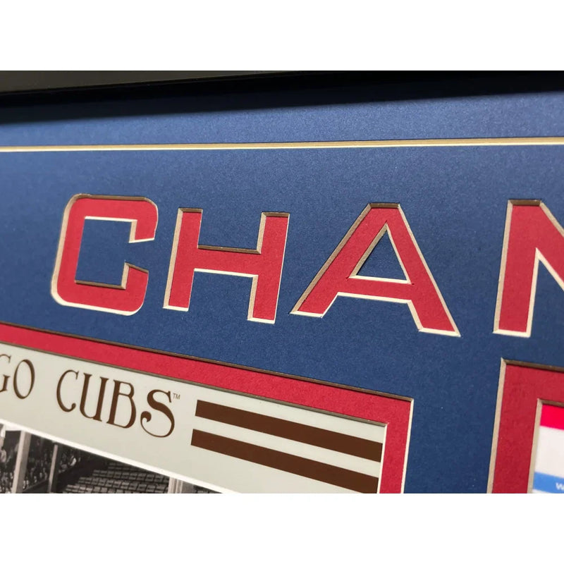 2016 Chicago Cubs Game 7 World Series Game Used Dirt / Ticket Framed Collage Champions