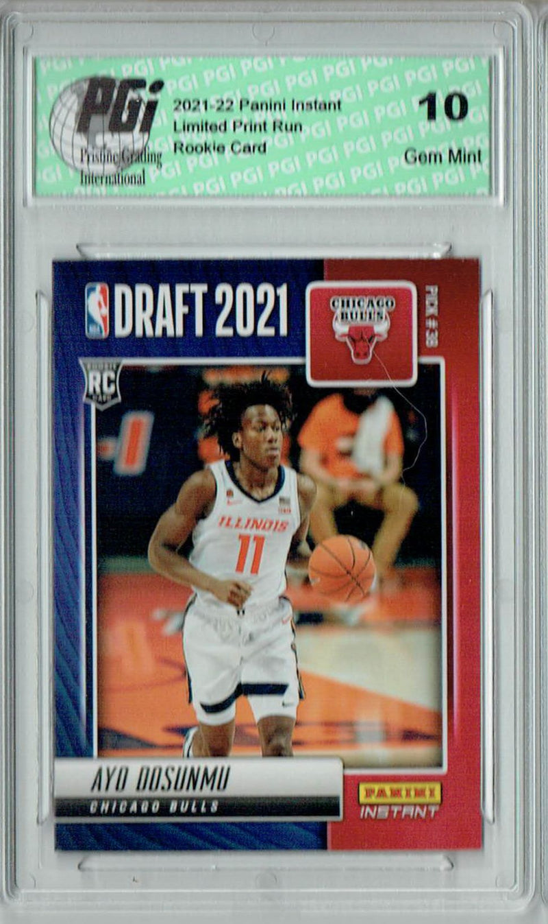PGI 10 Ayo Dosunmu 2021 Panini Instant #DN30 Draft Night 1 of 582 Rookie Card