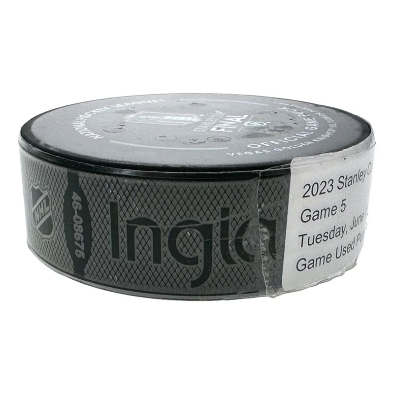 2023 Vegas Golden Knights Stanley Cup Used "Game 5" Championship Winning Puck