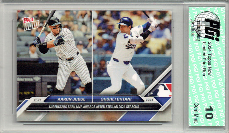 Shohei Ohtani & Aaron Judge 2024 #OS-JO MVP's Rare Trading Card PGI 10