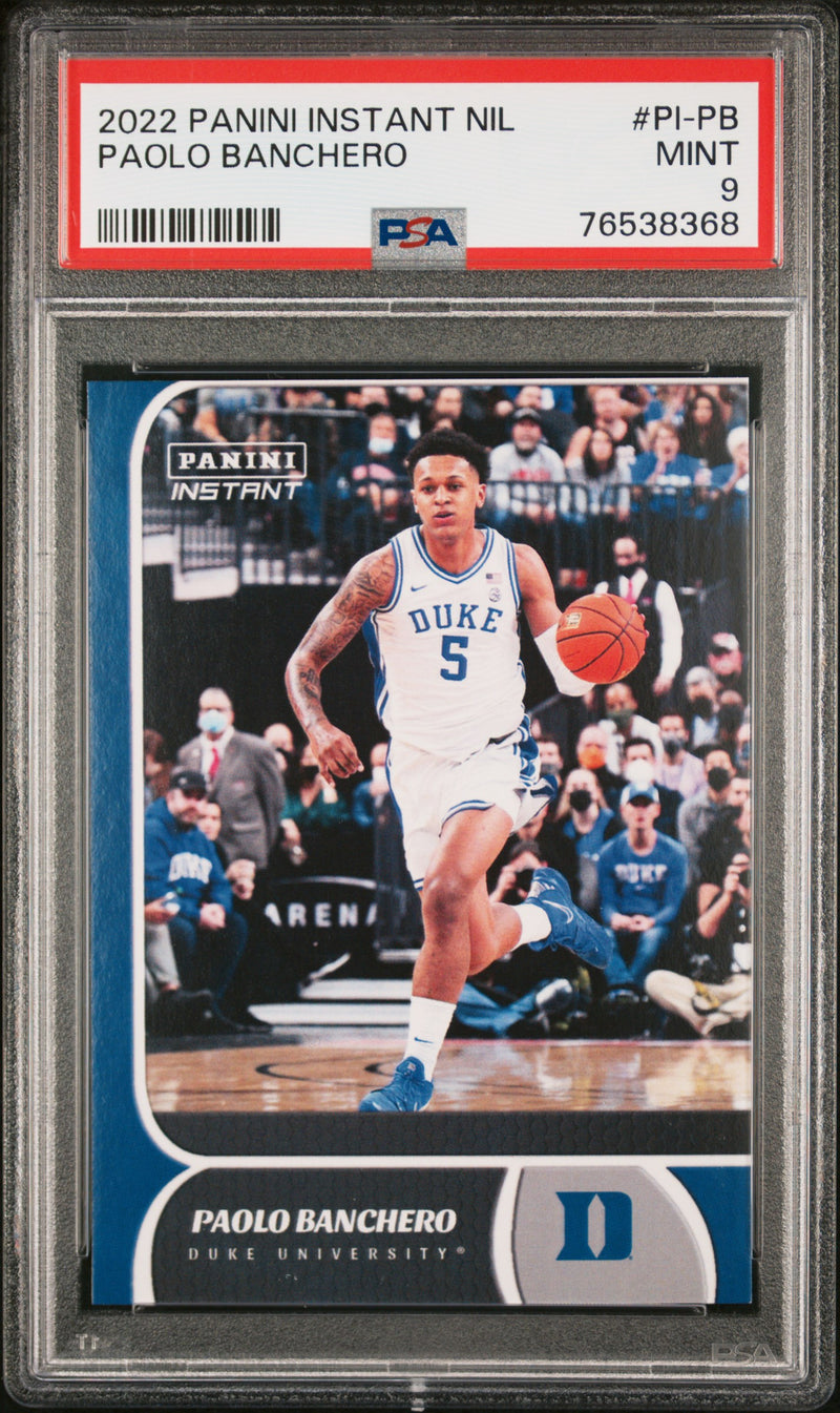 PSA 9 MINT Paolo Banchero 2022 Panini Instant NIL #PI-PB Rookie Card #1/440
