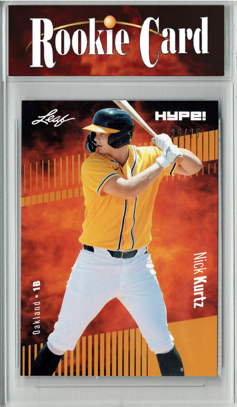 Nick Kurtz 2024 Leaf HYPE! #149 Certified Mint+ Gold SP Just 25 Made Rookie Card Oakland Athletics