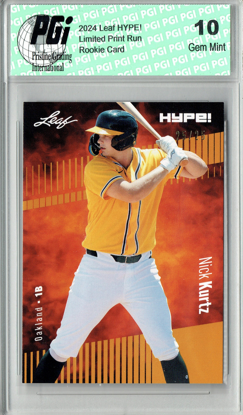 PGI 10 Nick Kurtz 2024 Leaf HYPE! #149 Gold SP Just 25 Made Rookie Card
