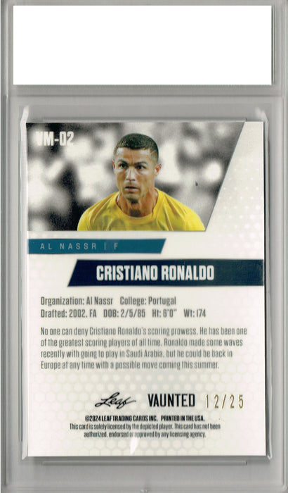 Certified Mint+ Cristiano Ronaldo 2024 Leaf Vaunted Metal #VM-02 Silver 25 Made Rare Trading Card Portugal
